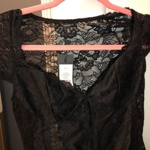 Black bodysuit lace